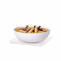 Chick Fil A's Chiken tortilla soup in white bowl